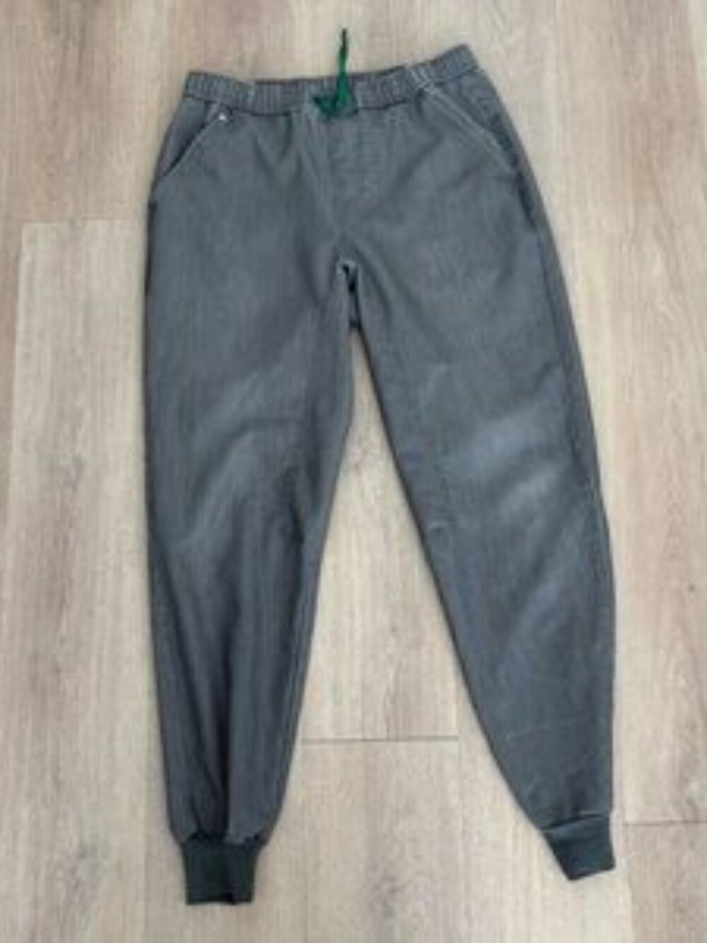 Womens Mens Unisex Medical Scrubs Joggers Gray Drawstring